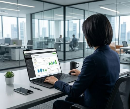Girl Providing Bookkeeping Services