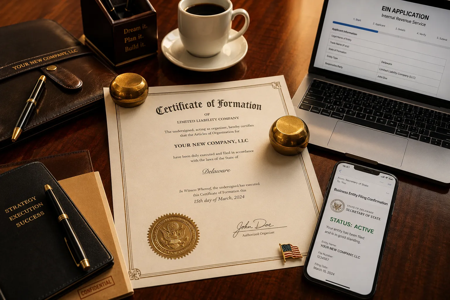 US and international entrepreneurs completing LLC registration paperwork together online